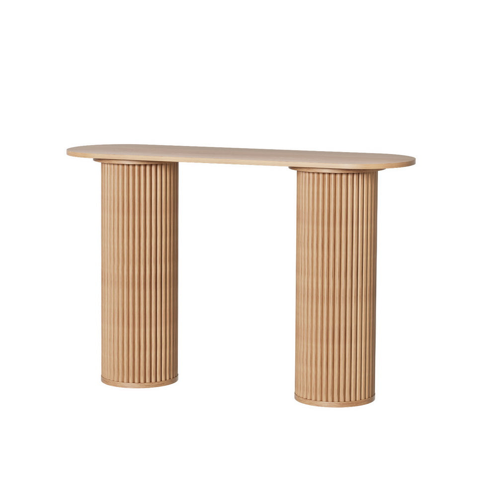 Artiss Console Table Oval 115CM Pine Blake - Furniture > Living Room > Side Tables