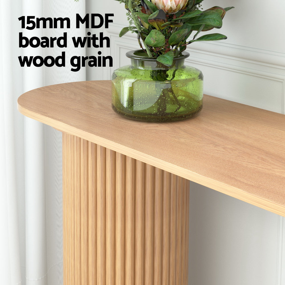 Artiss Console Table Oval 115CM Pine Blake - Furniture > Living Room > Side Tables