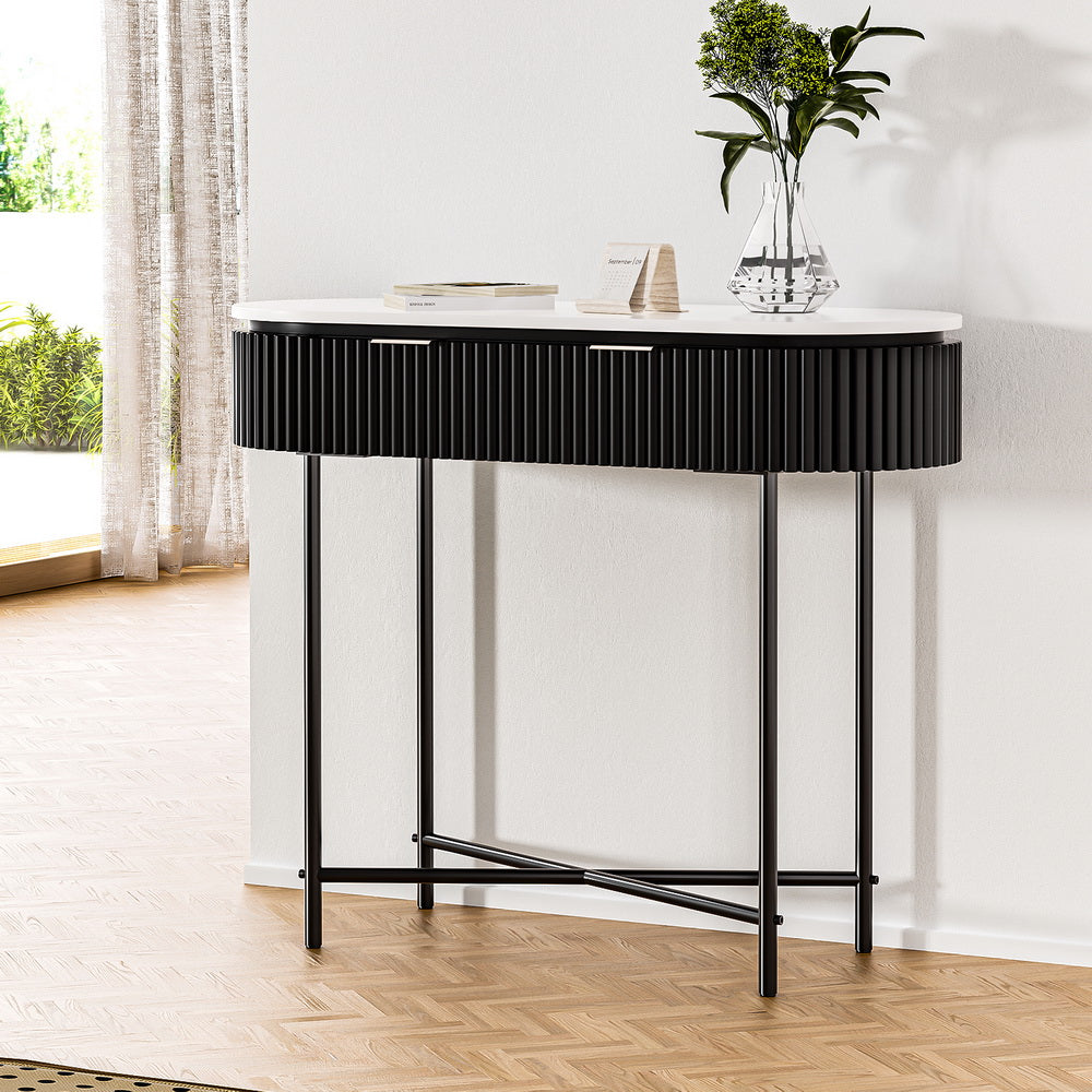 Artiss Console Table 2 Drawers 100CM - Furniture > Office > Desks