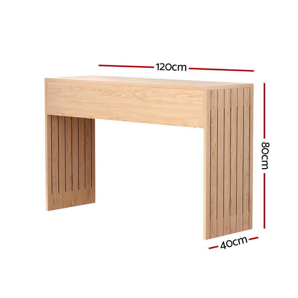 Artiss Console Table Hallway Fluted 120CM Pine - Furniture > Living Room > Side Tables