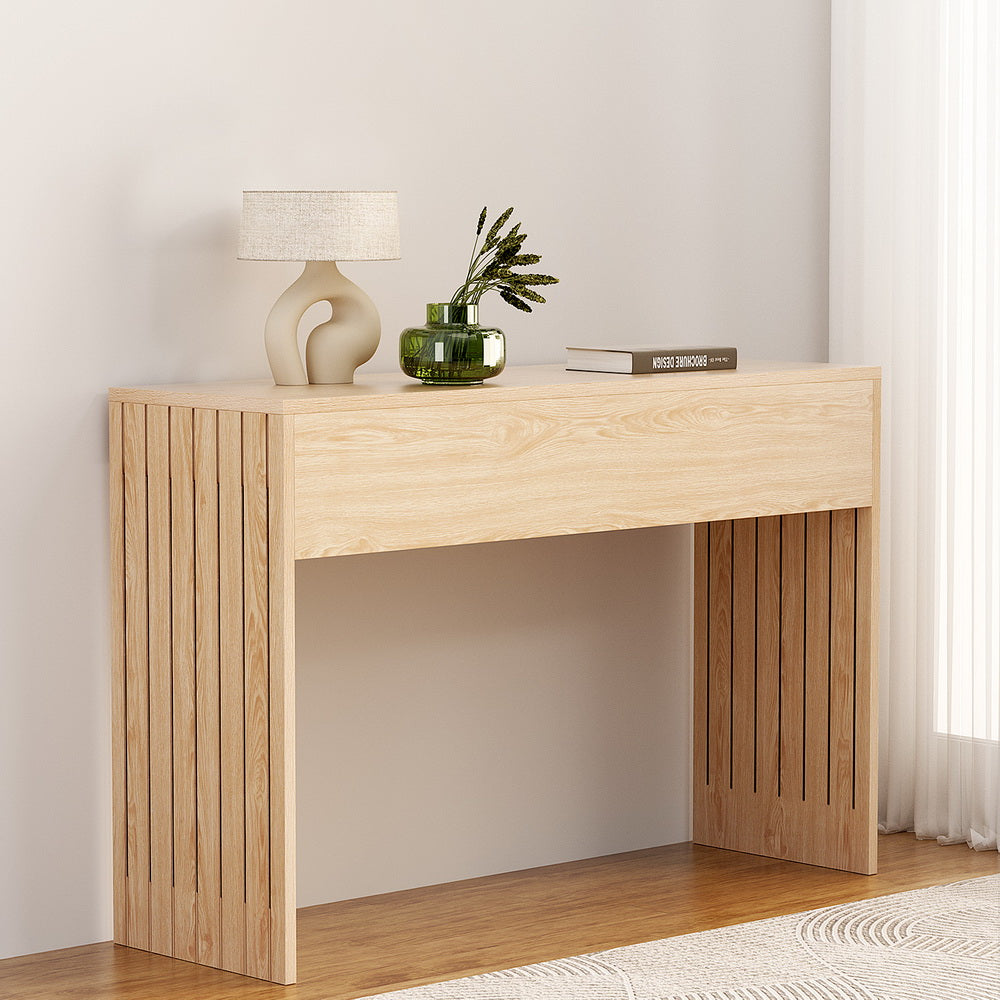 Artiss Console Table Hallway Fluted 120CM Pine - Furniture > Living Room > Side Tables