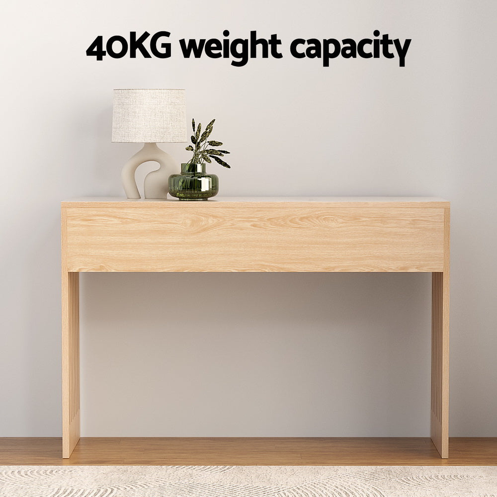 Artiss Console Table Hallway Fluted 120CM Pine - Furniture > Living Room > Side Tables