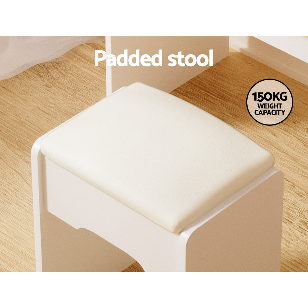Artiss Dressing Table Set Stool Led White Doria Furniture > Bedroom > Dressing Vanity & Dressing Tables