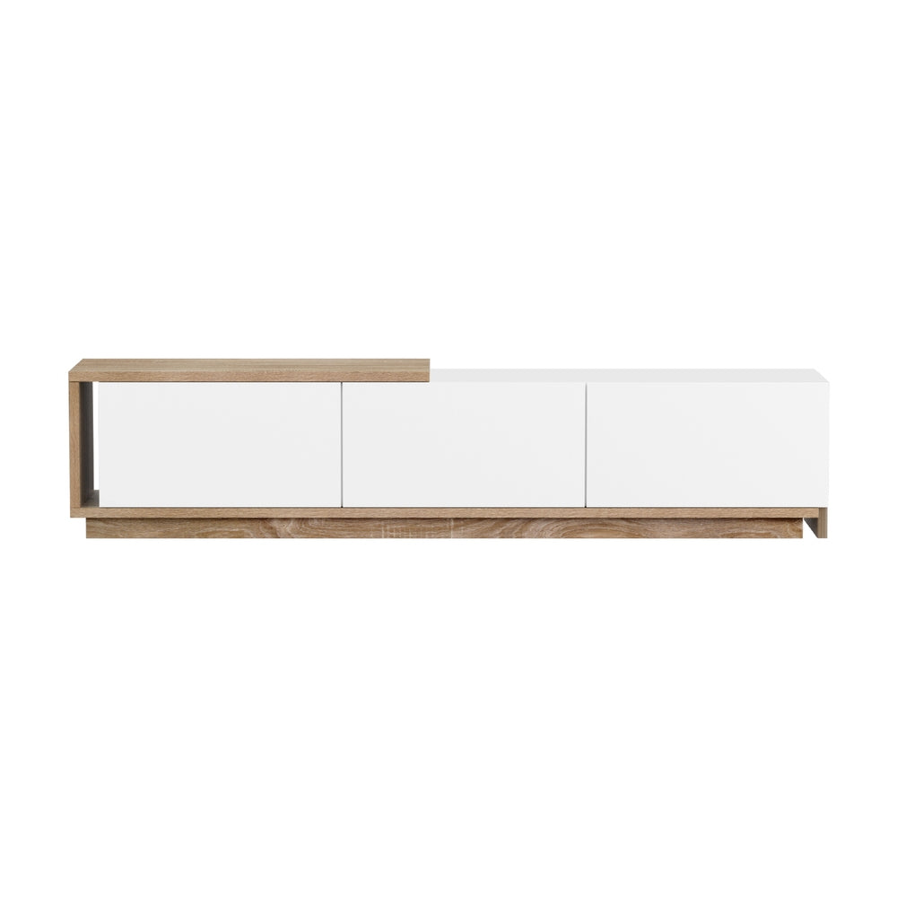 Artiss TV Cabinet Entertainment Unit Stand Extendable White Oak - Furniture > Living Room > TV Units