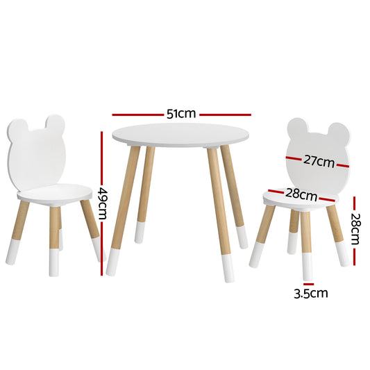 Keezi 3 Piece Kids Table and Chairs Set Activity Playing Study Children Desk Baby & Kids > Kid’s Furniture