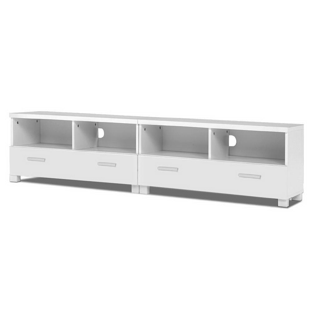 Artiss TV Cabinet Entertainment Unit 180cm White Eddie - Furniture > Living Room > TV Units
