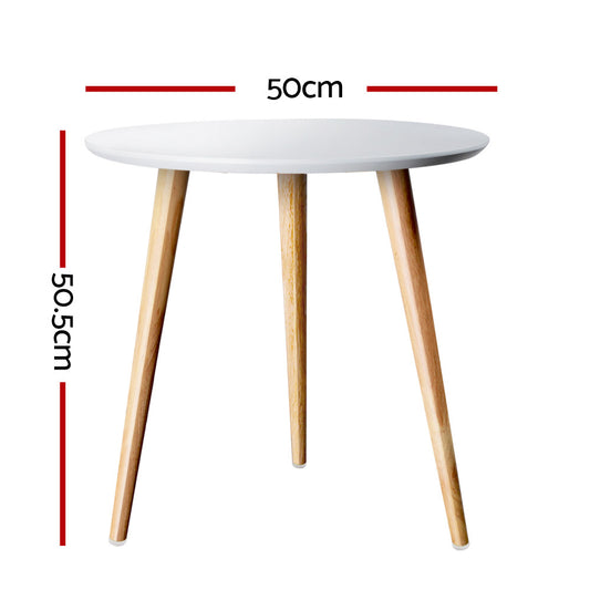 Artiss Coffee Table Round 50CM Callix Furniture > Living Room > Coffee Tables