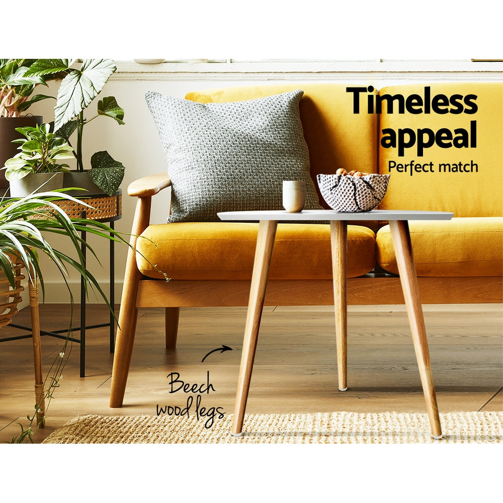 Artiss Coffee Table Round 50CM Callix Furniture > Living Room > Coffee Tables