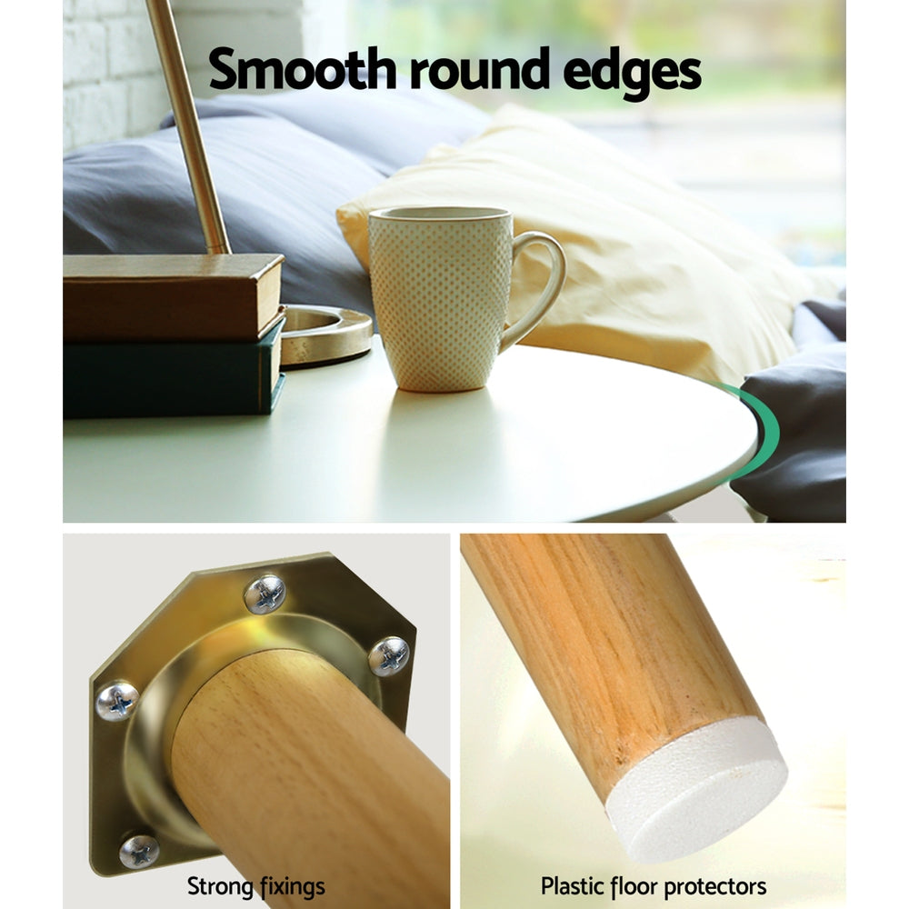 Artiss Coffee Table Round 50CM Callix Furniture > Living Room > Coffee Tables