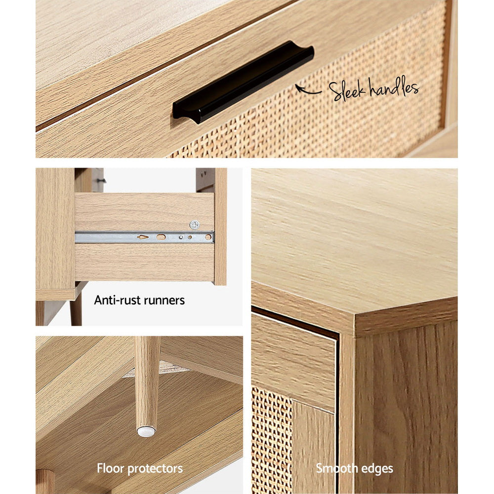 Artiss 6 Chest of Drawers - BRIONY Oak - Furniture > Bedroom > Dressers