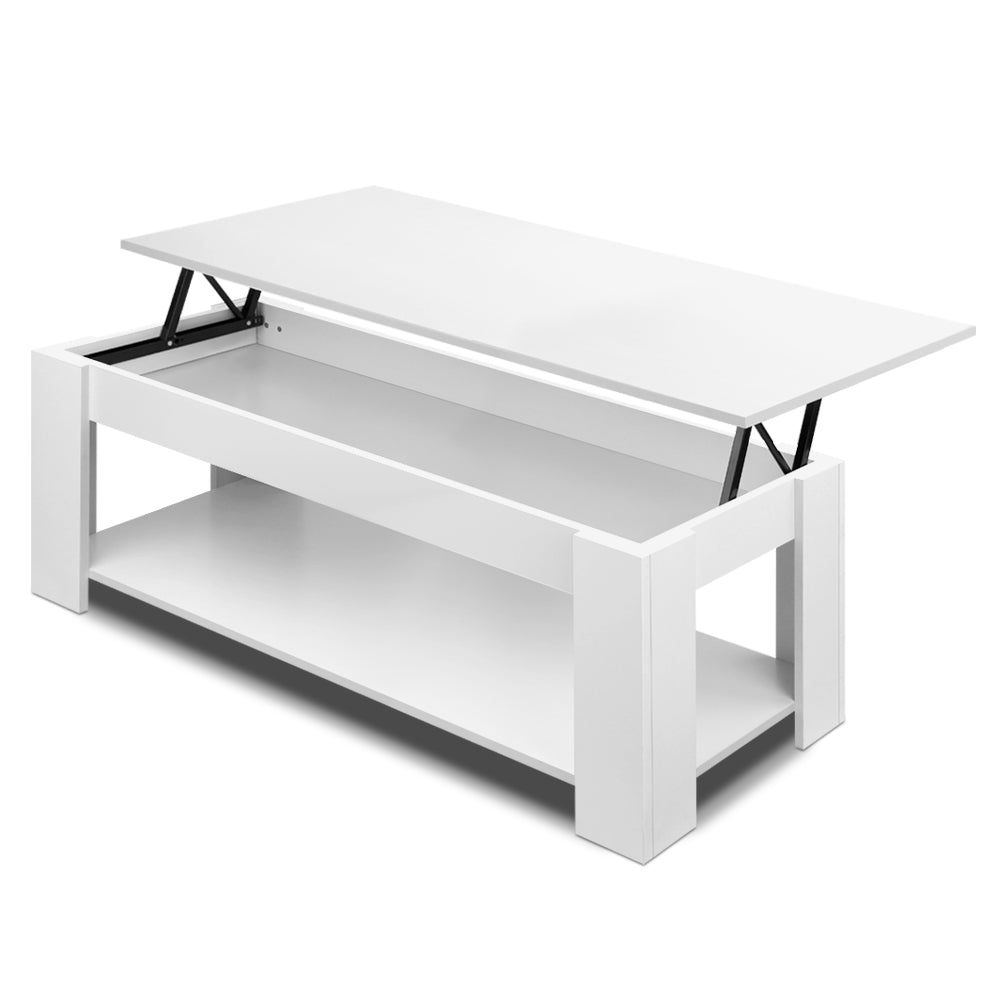 Artiss Coffee Table Lift-top Coffee Table White - Furniture > Living Room > Coffee Tables