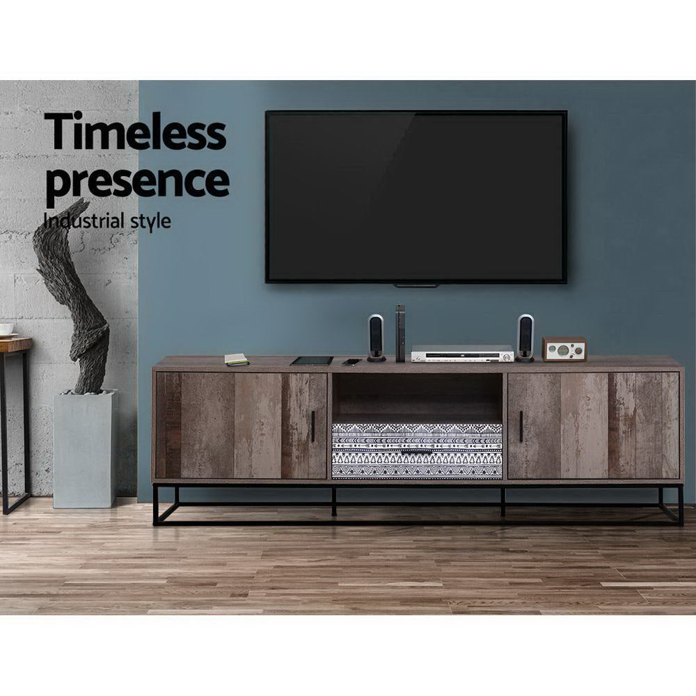 Artiss TV Cabinet Entertainment Unit 180cm Industrial Furniture > Living Room > TV Units