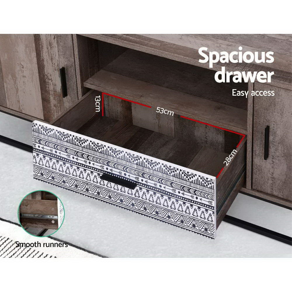 Artiss TV Cabinet Entertainment Unit 180cm Industrial Furniture > Living Room > TV Units