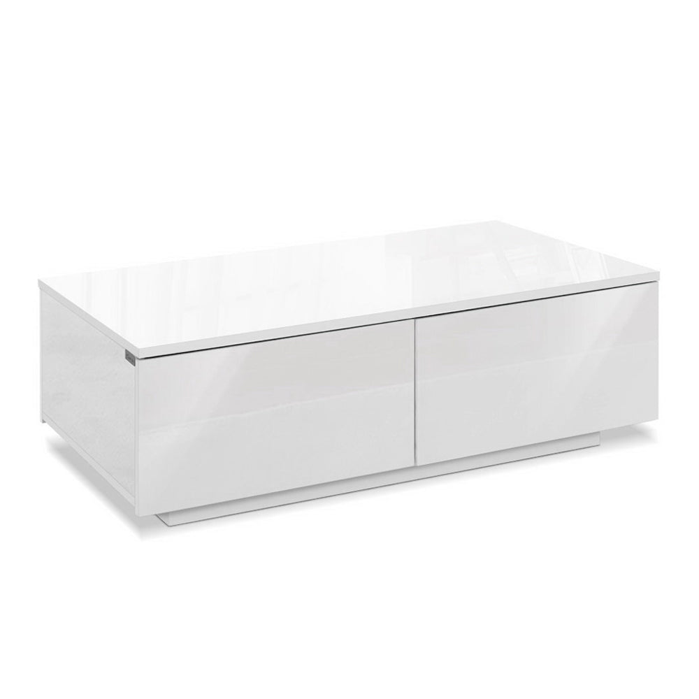 Artiss Coffee Table 4 Drawers White Trevi - Furniture > Living Room > Coffee Tables