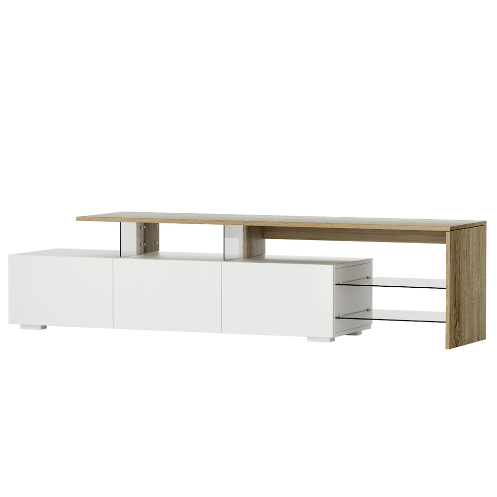 Artiss TV Cabinet Entertainment Unit 180cm Wood White James - Furniture > Living Room > TV Units