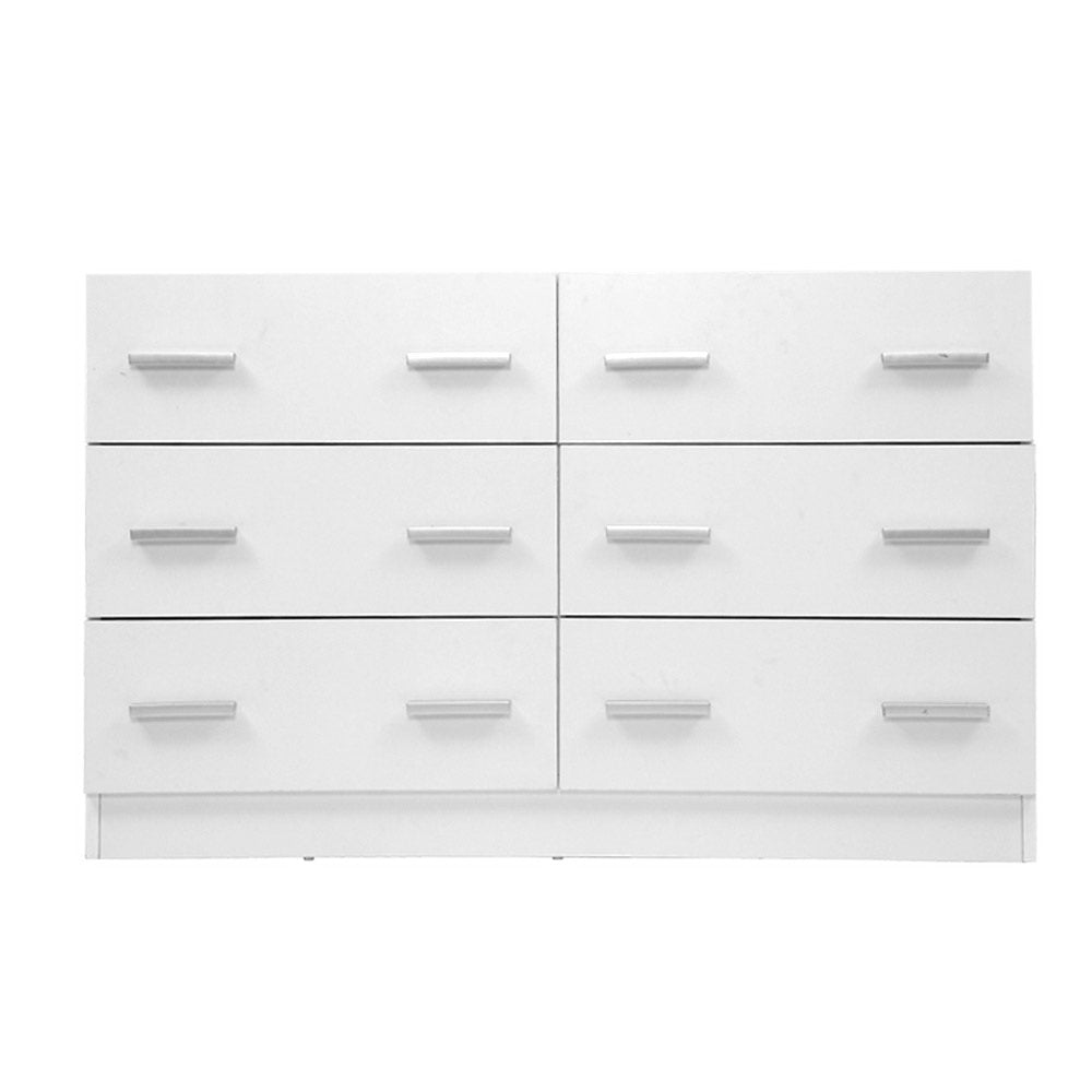 Artiss 6 Chest of Drawers - VEDA White - Furniture > Bedroom > Dressers