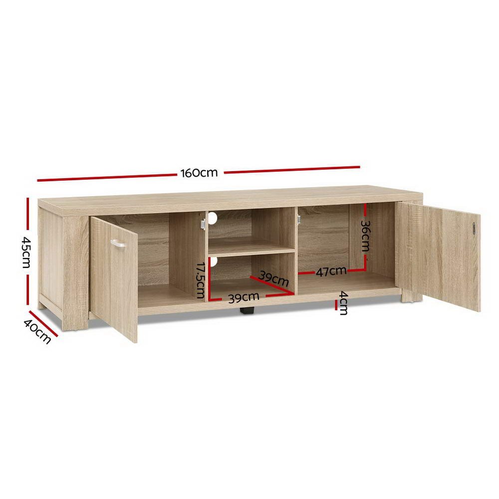 Artiss TV Cabinet Entertainment Unit 160cm Pine Maxi - Furniture > Living Room > TV Units