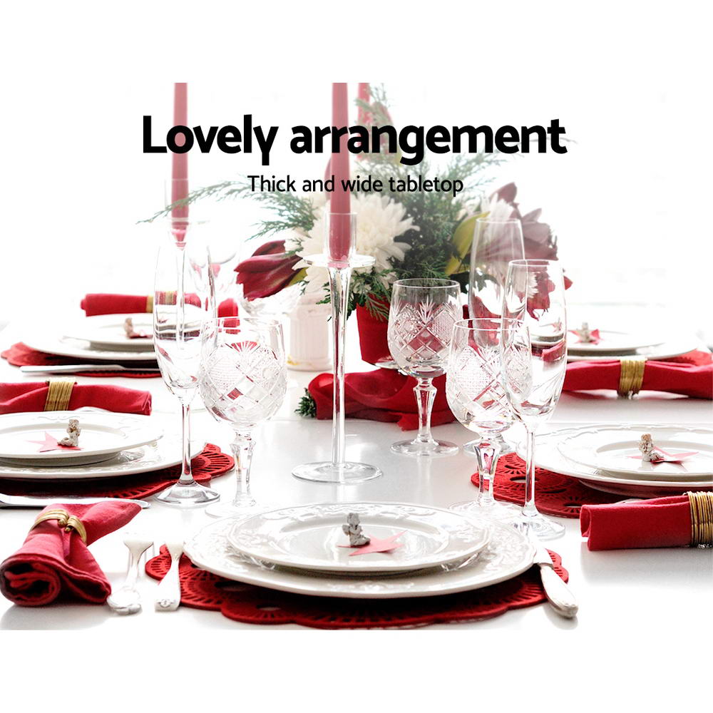 Artiss Dining Table Rectangular 4 Seater 120CM White Natu - Furniture > Dining > Dining Tables
