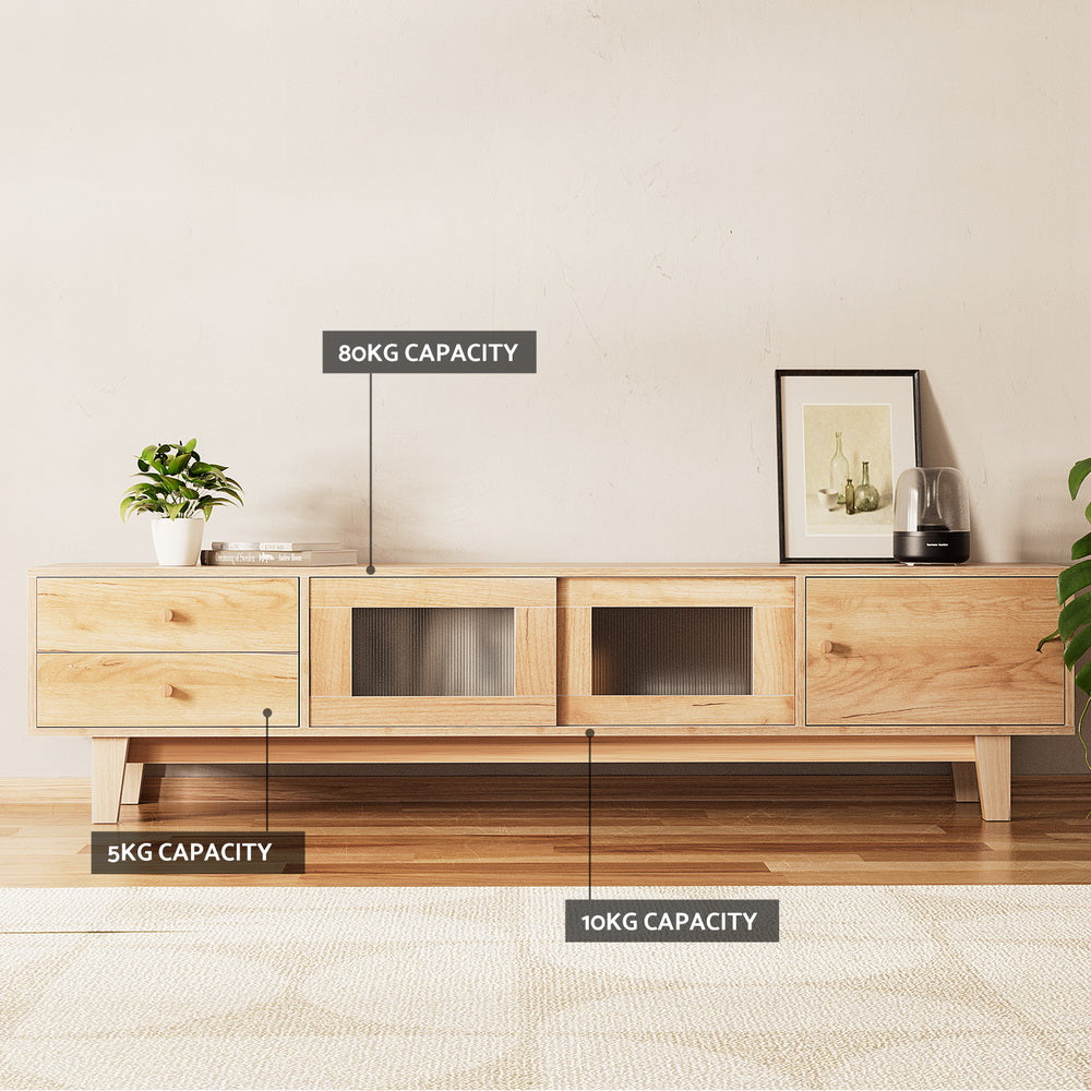 Artiss TV Cabinet Entertainment Unit Stand Storage Drawer 180CM Furniture > Living Room > TV Units