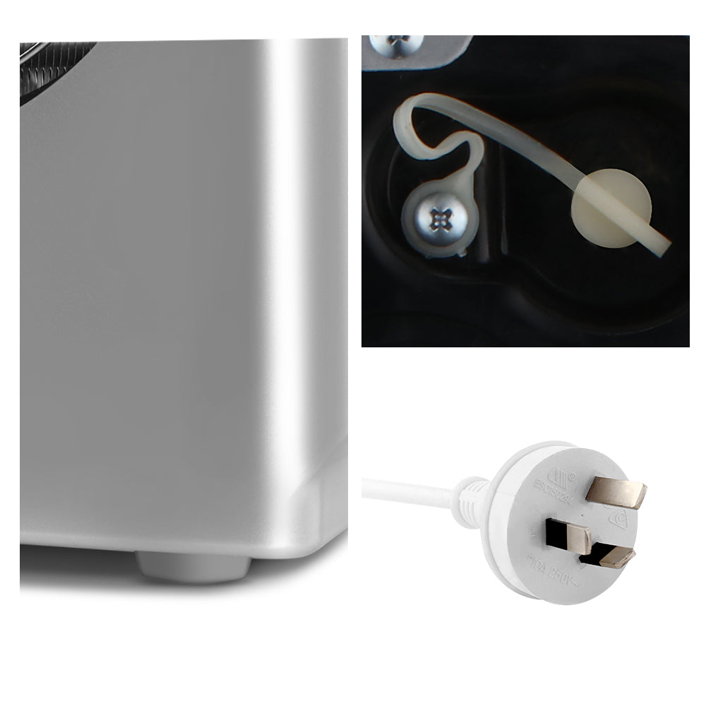 Devanti Portable Ice Cube Maker Silver Appliances > Kitchen Appliances > Ice Makers