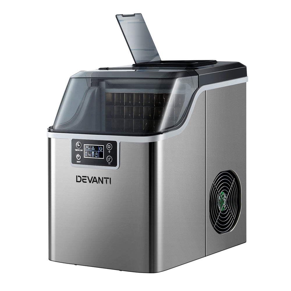 Devanti Ice Maker Machine Commercial Portable Ice Cube Tray Countertop 3.2L Appliances > Kitchen Appliances