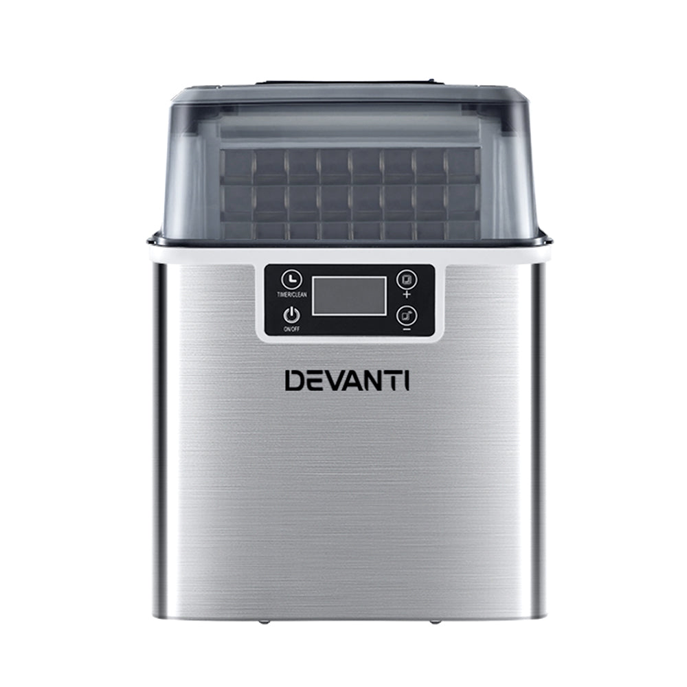 Devanti Ice Maker Machine Commercial Portable Ice Cube Tray Countertop 3.2L Appliances > Kitchen Appliances