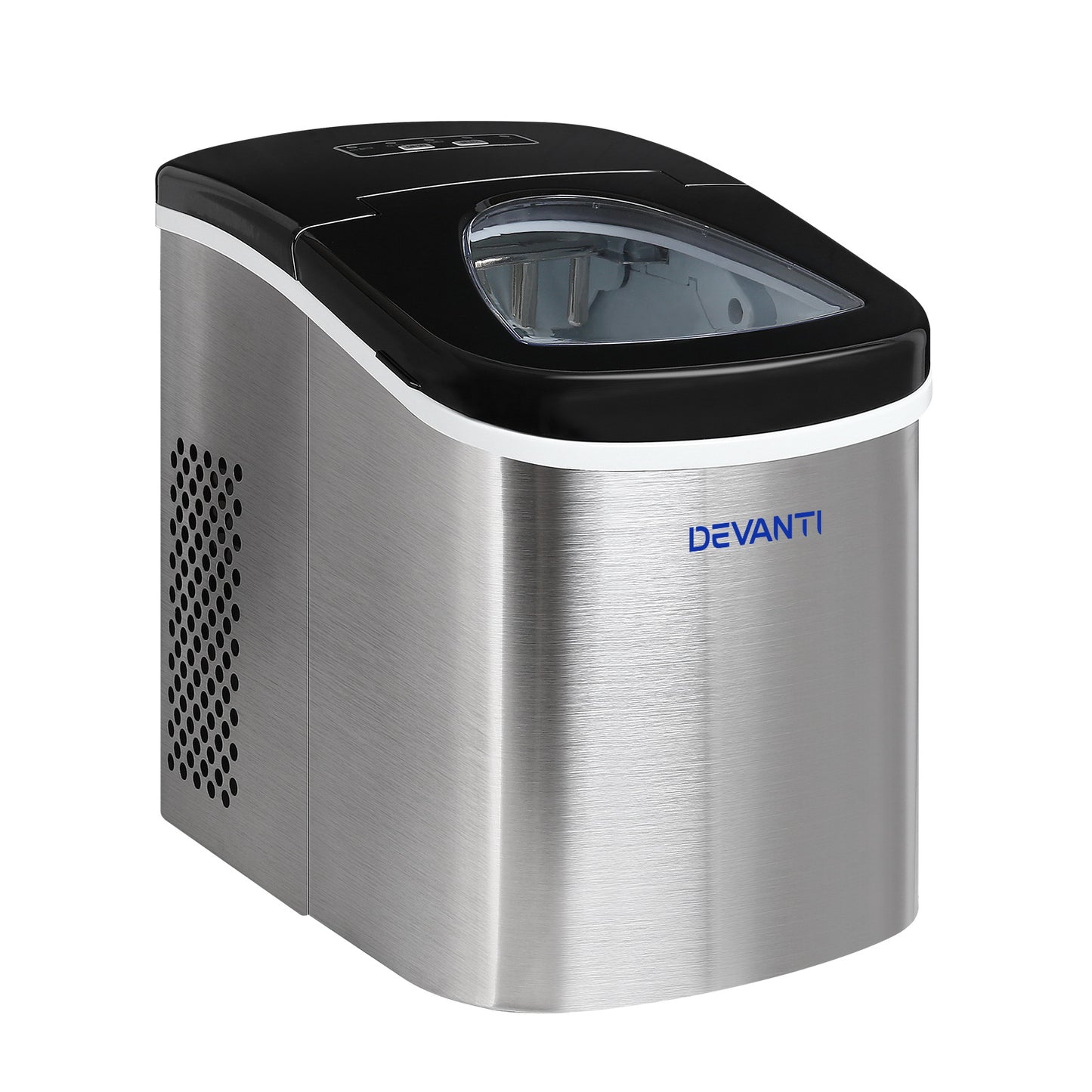 Devanti 2.4L Stainless Steel Portable Ice Cube Maker Appliances > Kitchen Appliances > Ice Makers