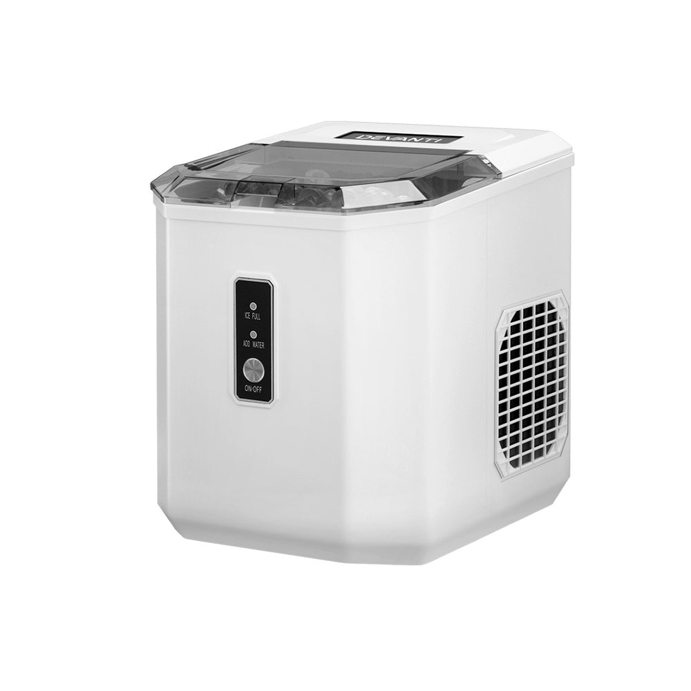 Devanti 12kg Ice Maker Machine Portable Ice Cube Tray Bar Countertop 2L Black Appliances > Kitchen Appliances > Ice