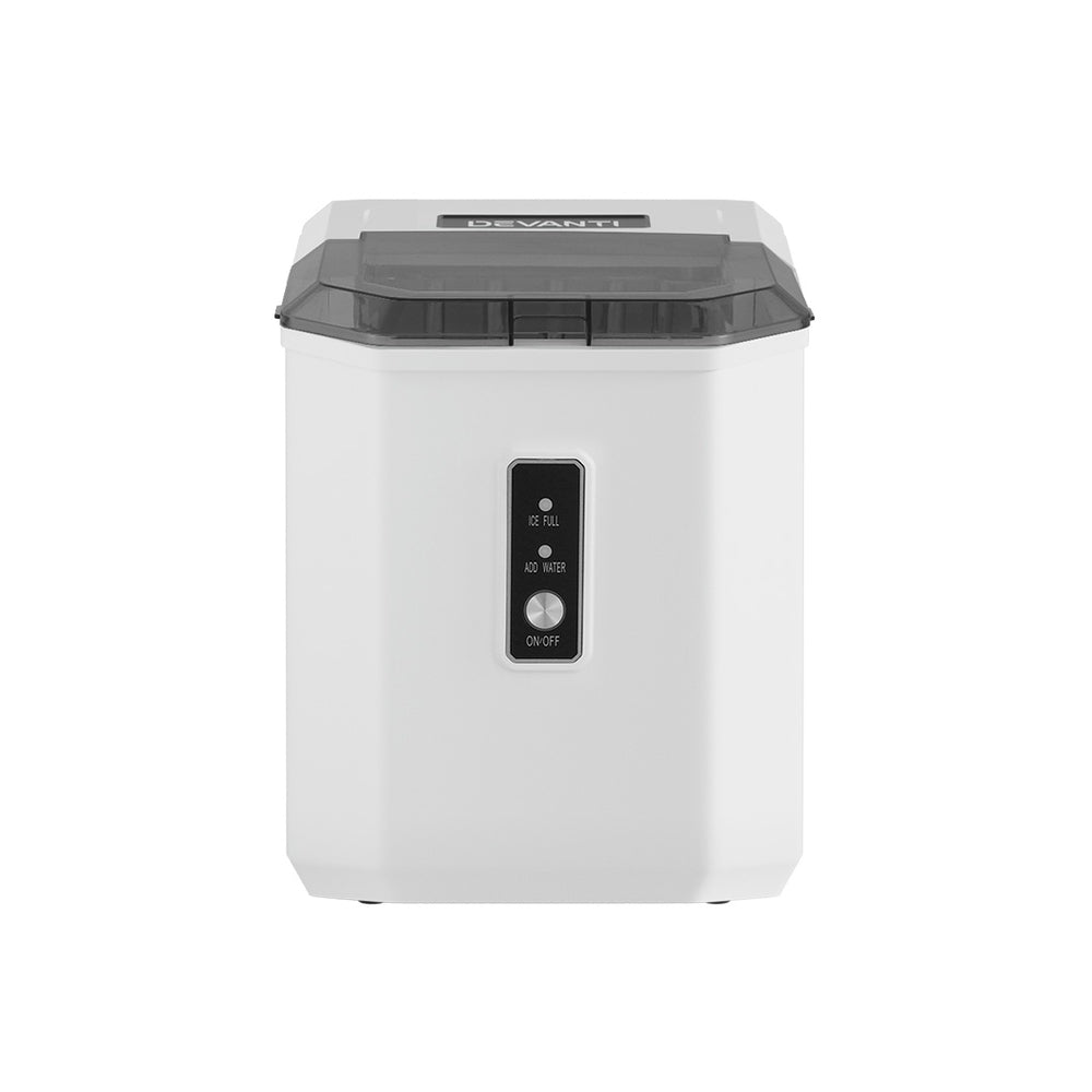 Devanti 12kg Ice Maker Machine Portable Ice Cube Tray Bar Countertop 2L Black Appliances > Kitchen Appliances > Ice