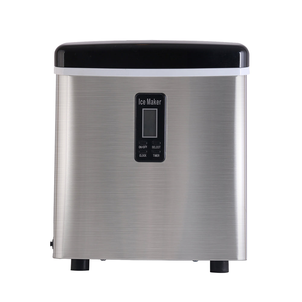 Devanti 3.2L Stainless Steel Portable Ice Cube Maker Appliances > Kitchen Appliances