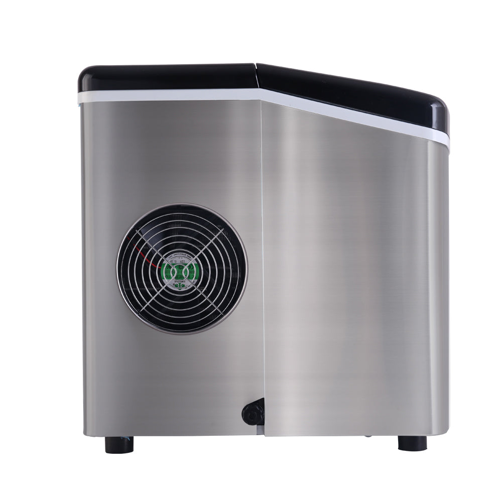 Devanti 3.2L Stainless Steel Portable Ice Cube Maker Appliances > Kitchen Appliances