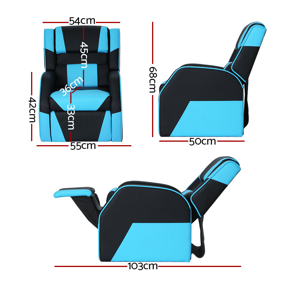 Keezi Kids Recliner Chair PU Leather Gaming Sofa Lounge Couch Children Armchair - Baby & Kids > Kid’s Furniture > Kid’s