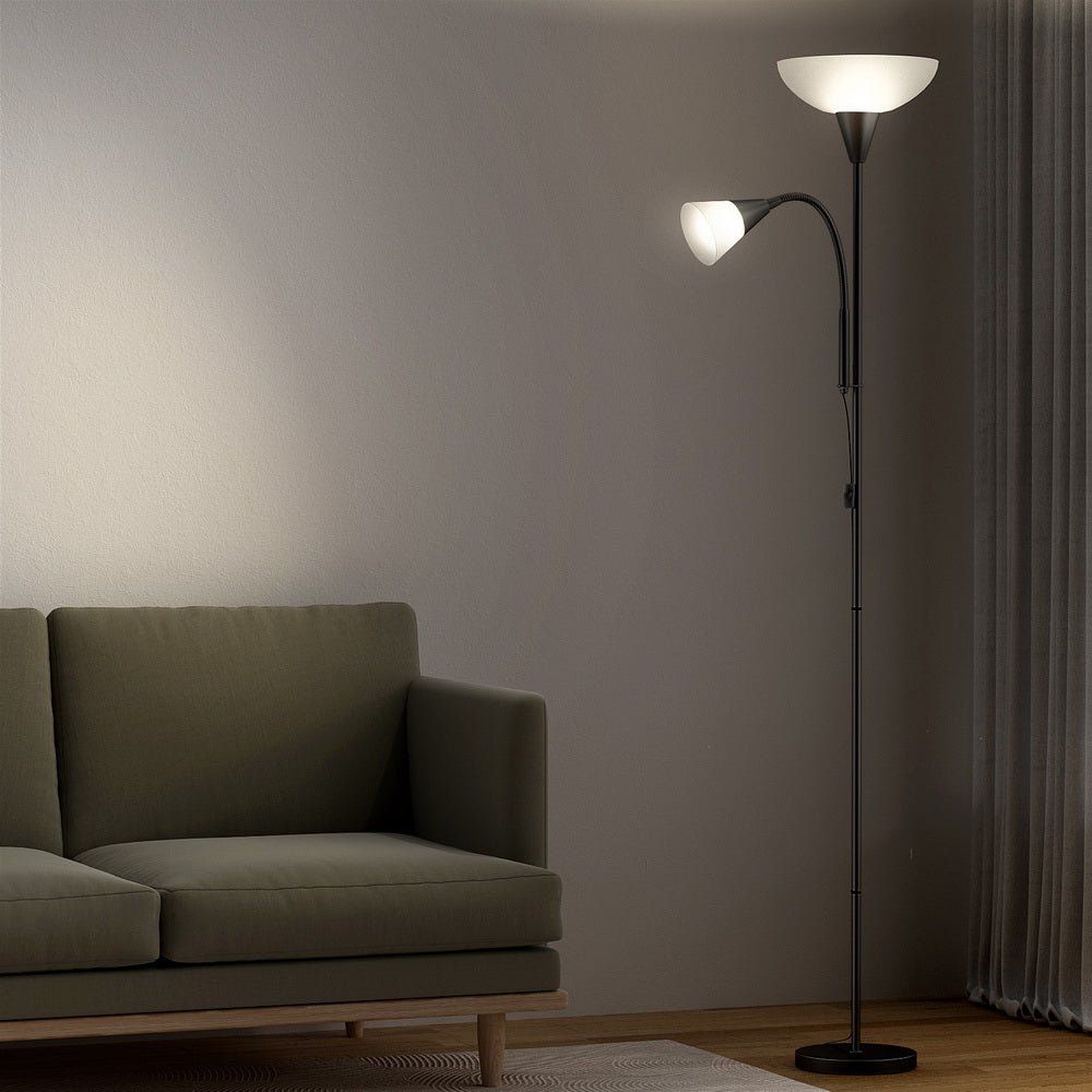 Artiss Floor Lamp Mother and Child Modern Home Living Room Office Reading Black Home & Garden > Lighting > Floor Lamps