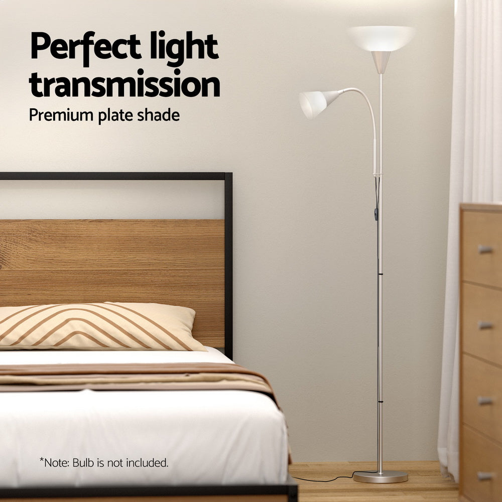 Artiss Floor Lamp Mother and Child Modern Home Living Room Office Reading Silver Home & Garden > Lighting > Floor Lamps