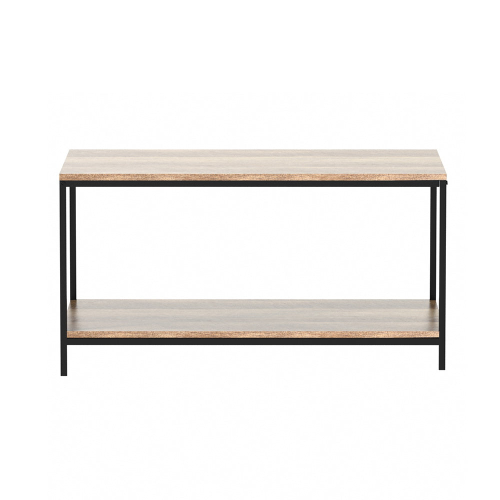 Artiss Coffee Table Rectangular 93CM Walnut Olin - Furniture > Living Room > Coffee Tables