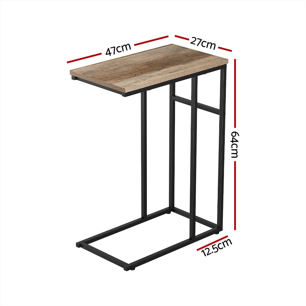 Artiss Coffee Table Side Table Walnut Anika Furniture > Living Room