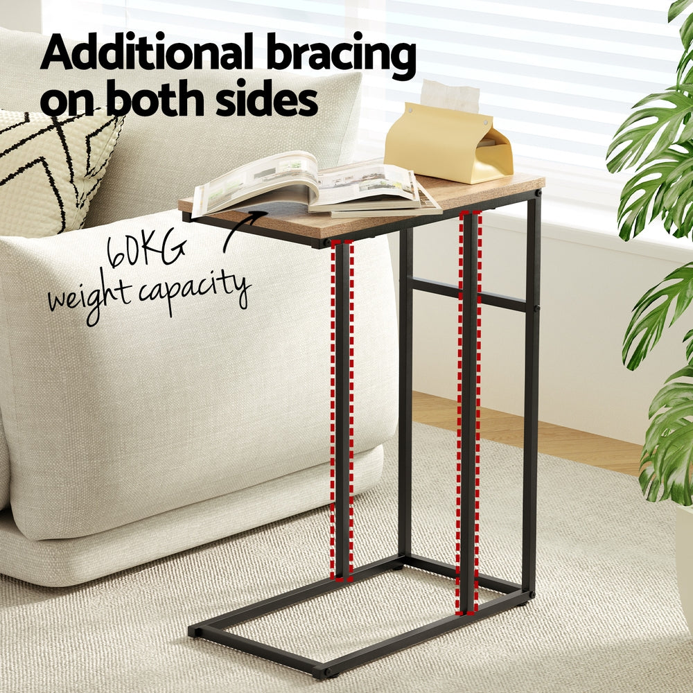 Artiss Coffee Table Side Table Walnut Anika Furniture > Living Room