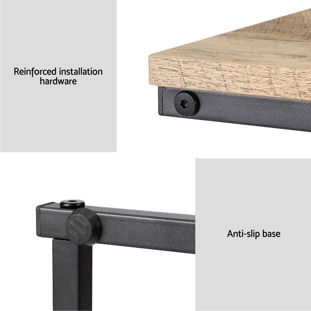 Artiss Coffee Table Side Table Walnut Anika Furniture > Living Room