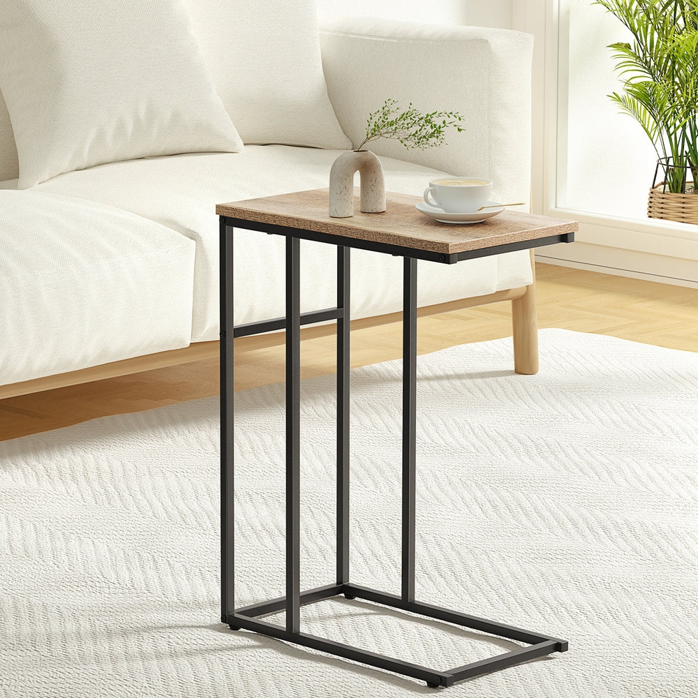 Artiss Coffee Table Side Table Walnut Anika Furniture > Living Room
