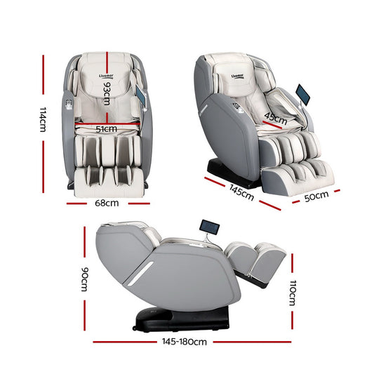 Livemor 4D Massage Chair Electric Recliner Home Massager Gary Furniture > Bar Stools & Chairs > Massage Chairs