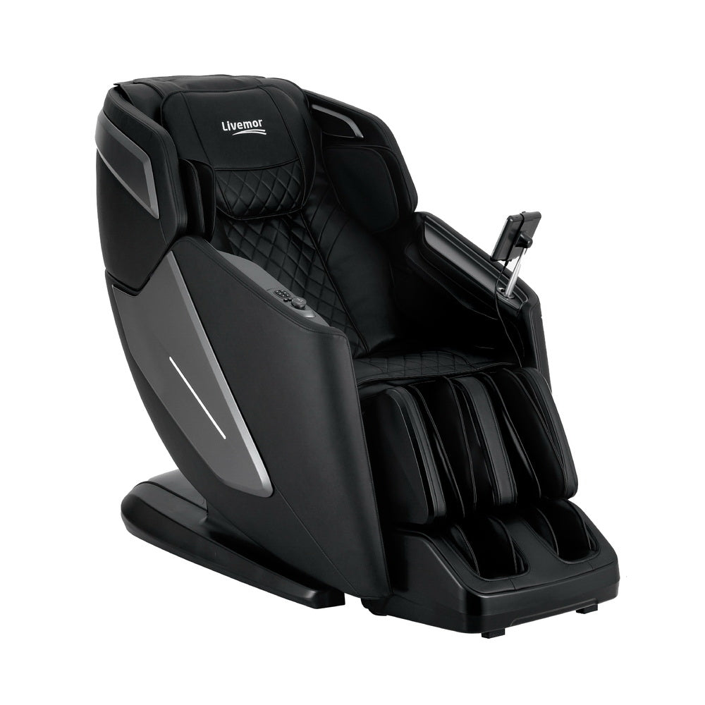Livemor 4D Massage Chair Electric Recliner Home Massager Black - Furniture > Bar Stools & Chairs > Massage Chairs