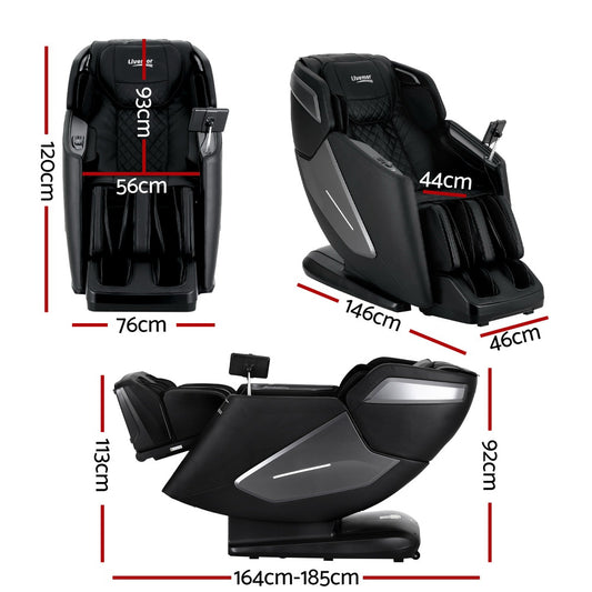 Livemor 4D Massage Chair Electric Recliner Home Massager Black Furniture > Bar Stools & Chairs > Massage Chairs