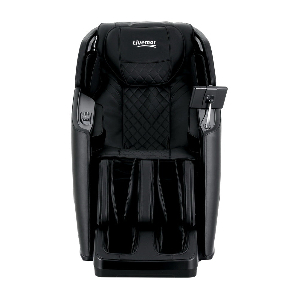 Livemor 4D Massage Chair Electric Recliner Home Massager Black - Furniture > Bar Stools & Chairs > Massage Chairs