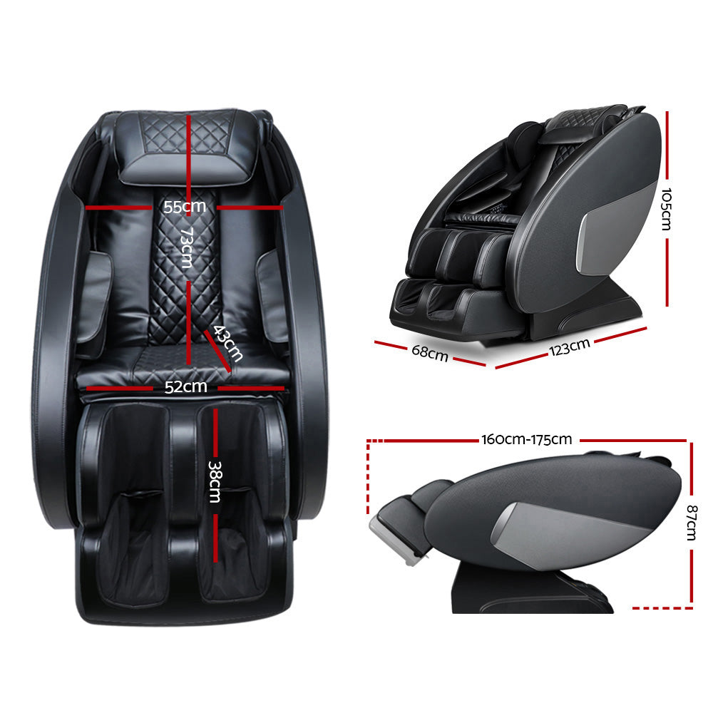 Livemor Massage Chair Electric Recliner Massager Black Ellmue - Furniture > Bar Stools & Chairs > Massage Chairs