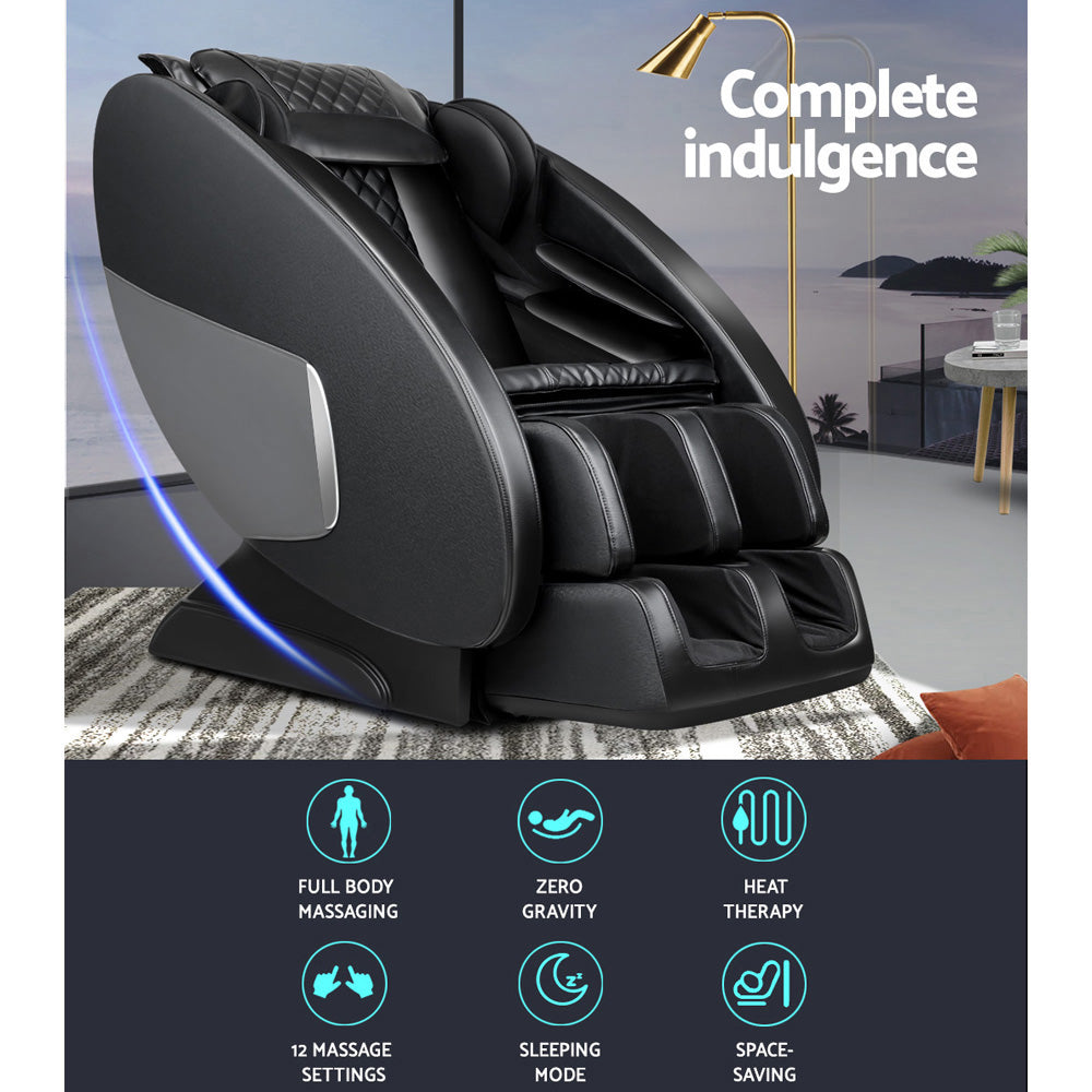 Livemor Massage Chair Electric Recliner Massager Black Ellmue - Furniture > Bar Stools & Chairs > Massage Chairs