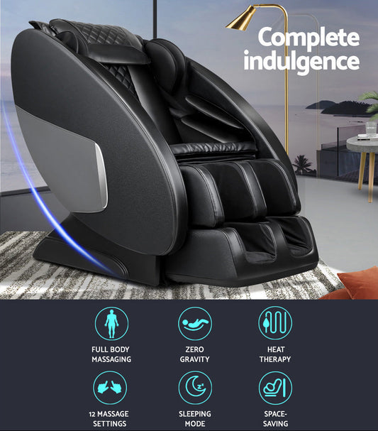 Livemor Massage Chair Electric Recliner Massager Black Ellmue - Furniture > Bar Stools & Chairs > Massage Chairs