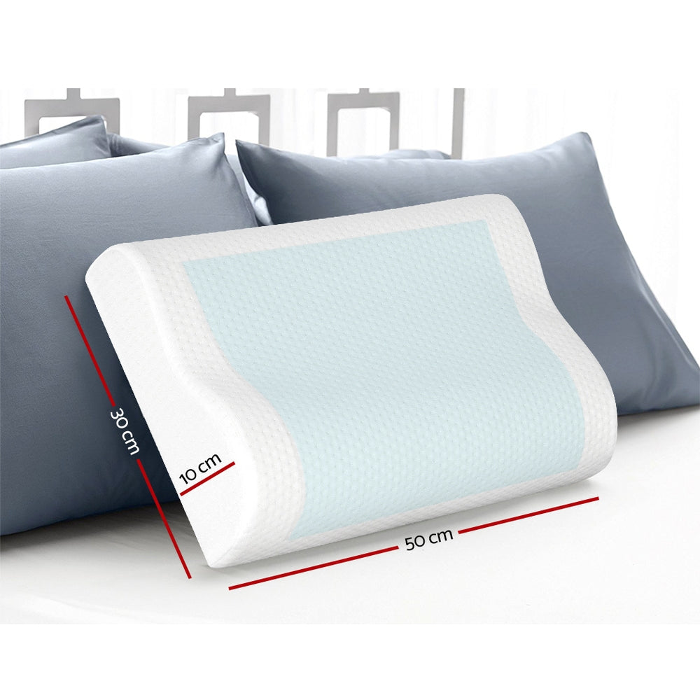 Giselle Bedding Contour Pillow Cool Gel Twin Pack - Home & Garden > Bedding > Pillows