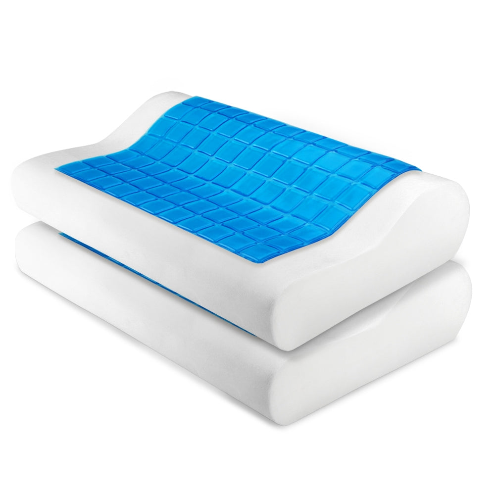 Giselle Bedding Contour Pillow Cool Gel Twin Pack - Home & Garden > Bedding > Pillows