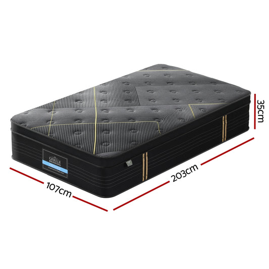 35cm Giselle Mattress King Single Bed Bamboo Pocket Firm Foam - Furniture > Mattresses > King Single Mattress