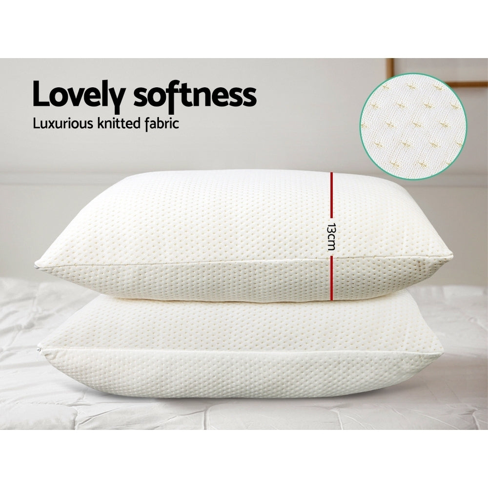Giselle Bedding Memory Foam Pillow 13cm Thick Twin Pack - Home & Garden > Bedding > Pillows